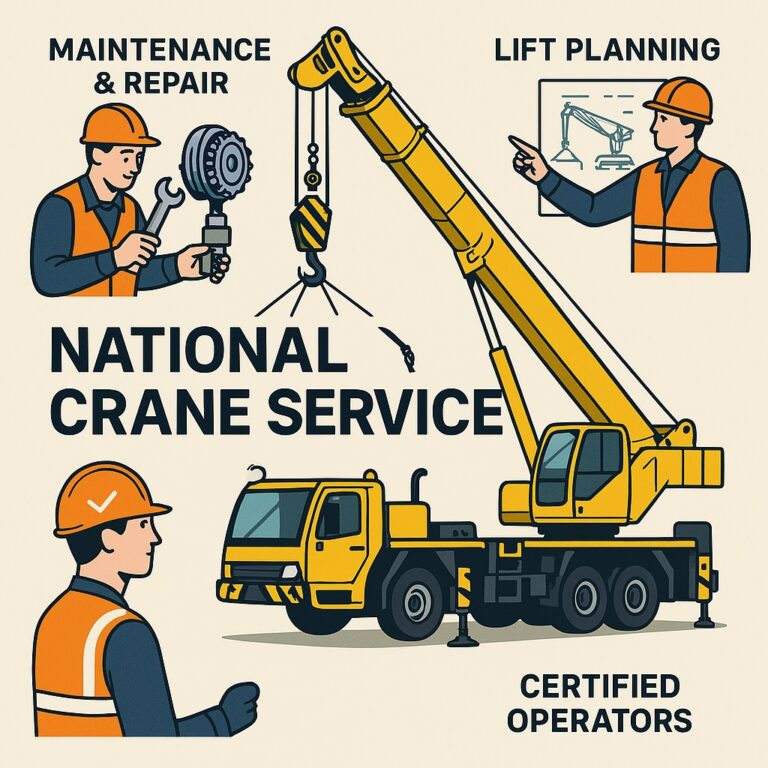 Crane rental, maintenance, lift planning, and repair services by National Crane Service – expert crane solutions in Pakistan.